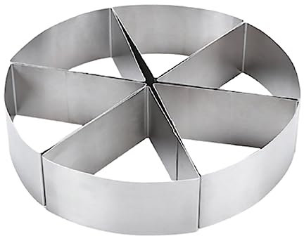 PRETYZOOM 6pcs Stainless Steel Cake Slicer Cutter Set and Triangle Mousse Cutting Moulds for Home Baking and Cake Decoration