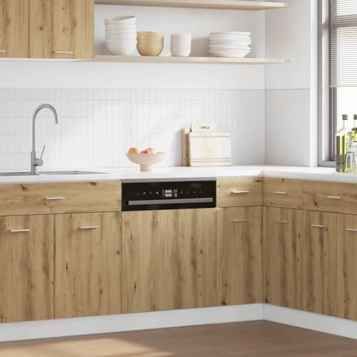 Brokky Pannello Lavastoviglie Rovere Artigianale 45x3x67 cm|Accessorio per lavastoviglie,Porta Anteriore