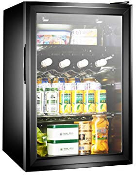 IUBGFTO Mini Enfriador/Enfriador de Vino, Temperatura Constante/Humedad Constante, Enfriador/Enfriador de Bebidas, Enfriador de Vino de una Sola Puerta para el hogar pequeño