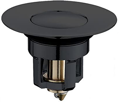 Avloppsproppar, Universell Pop Up Avloppspropp Mässing Anti-tilltäppning Badrumsdiskbänk Avloppspropp med korghårfångare for 1,46-1,61 tum avloppshål, svart(Black)