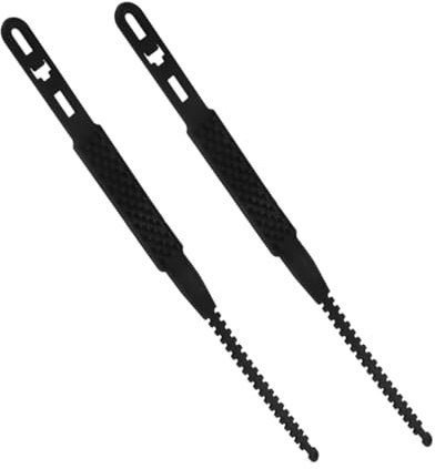 Cabilock 2 Pezzi catene da neve Pneumatici per neve ancoraggio a cricchetto catene per pneumatici invernali cinghia di fissaggio della ruota cintura per nylon Black