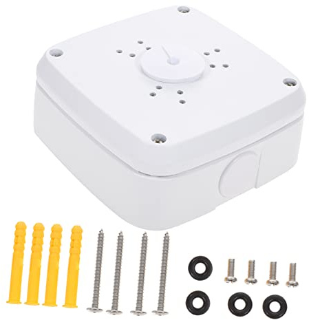SWOOMEY Anschlussdose und Weiß für Dome Kamera aus Aluminiumlegierung mit Kabelschutz Runde Aufputzdose Kompakt zur Wand und Deckenmontage für Überwachung