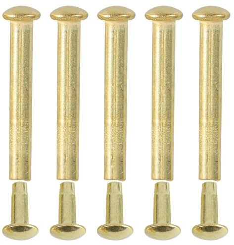 KONTONTY Set di 5 scomparti, kit di riparazione per ventagli, con rivetti placcati in oro, componenti durevoli per diversi scomparti pieghevoli