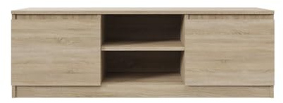 SoDREAMER Mobile TV basso Basic | Rovere Sonoma, 120 cm | Per soggiorno o camera da letto | Ampio spazio contenitore | 120x40x40 cm