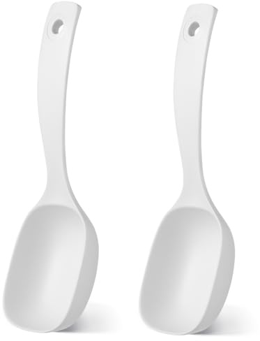 Ipetboom 2 Piezas Cucharón Grande para Sopa y Gachas de PP Resistente Mango Ergonómico para Restaurante Cantina y Limpieza y Uso Seguro