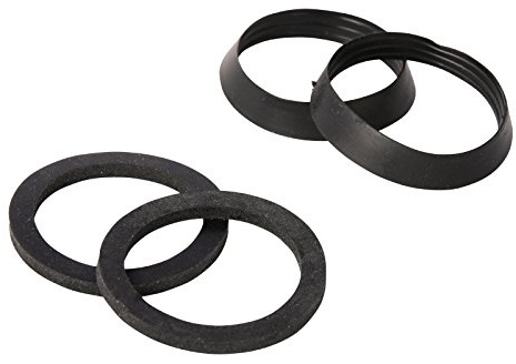 Sanitop-Wingenroth Dichtungssatz für Geruchverschlüsse | 4-teiliges Set | 1 1/4 Zoll | Dichtungssortiment für Siphons | Aus Gummi und PVC | Schwarz | 25116 7