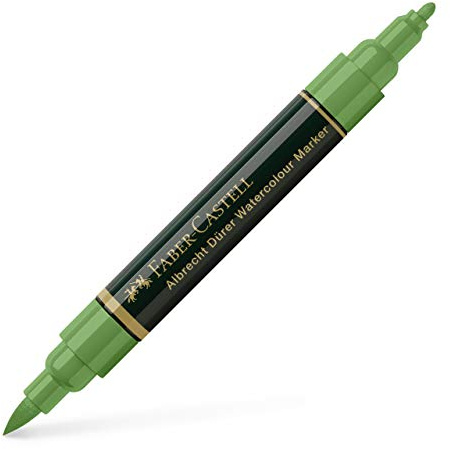 Faber-Castell - 160467 - Packung mit 4 Aquarellmarkern A. Dürer 167 - Permanent olivgrün