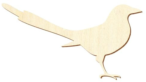 Urraca de madera para manualidades, 5 – 50 cm, tamaño: 33 cm, paquete con:1 unidad