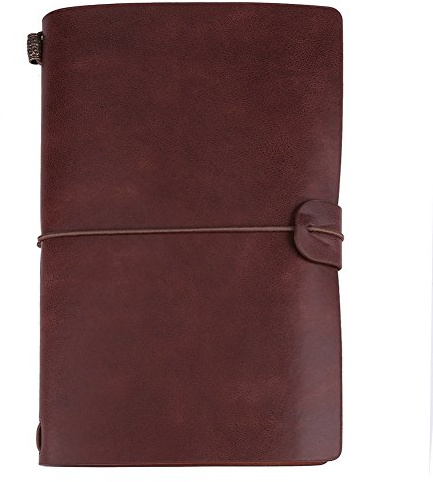 leder tagebuch Hardcover Notizbuch, personalisierte Vintage PU Leder Reisetagebuch Notizblock handgefertigt(Dunkelbraun)