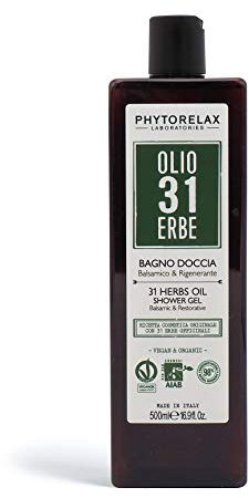 PhytorelaxLaboratories, Aceite 31 Hierbas Vegan & Organic - Baño Ducha - Balsámico Y Regenerante - 500 ml