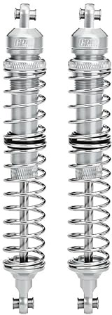 GPM Upgrades Aluminum Front Spring Dampers (130MM) for 1/10 RBX10 Ryft 4WD Scale Rock Bouncer (AXI03005) RC Cars (Silver)
