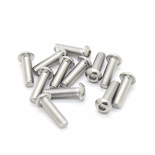 viti 304 Acciaio inox Acciaio inossidabile Hex Cappuccio Cappuccio Viti a testa di funghi Bulloni esagonali M6x75mm (4 Pz)