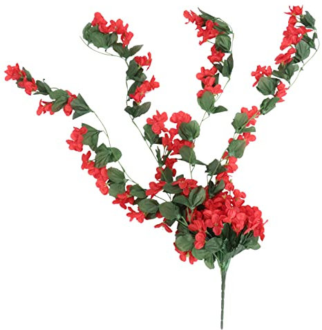 Garneck Künstliche Hängeblumen Rot Aus Künstliche Ranken Pflanzen Kunstblumen Für Dekoration Wohnzimmer Kunstblumenblumen Für Büroeinrichtung