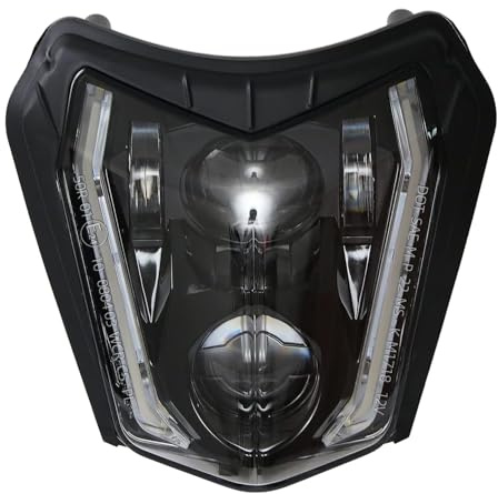 JFG RACING Motorcykel strålkastarplatta, främre strålkastare för motorcykel kåpa mask för dirt bike motocross enduro supermoto