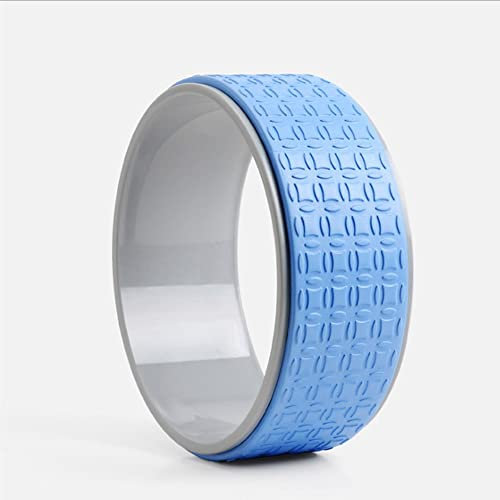 LTLCLZ Yoga Wheel Pilates Mit Buddha Lotus Professional TPE Yoga Circle Gym Workout Rückentrainingsgerät Bodybuilding Fitness,Blau