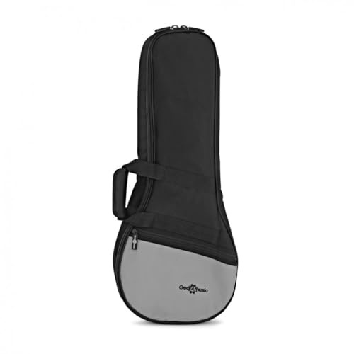gear4music Mandolin Gig Bag with Straps & 20mm Padding | Deluxe mandolin bag with plush interior, 20mm padding for superior protection, removable straps and front pocket