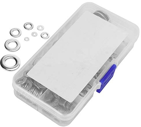 360 Stück Flach Unterlegscheiben, Edelstahl Beilagscheiben Sortiment Set mit Aufbewahrungs Box, 8 Größen (M2, M2,5, M3, M4, M5, M6, M8, M10)