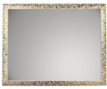 ITALIA CORNICI Maestri Artigiani - Specchiera da Parete Moderna Oro Bianco Rettangolare