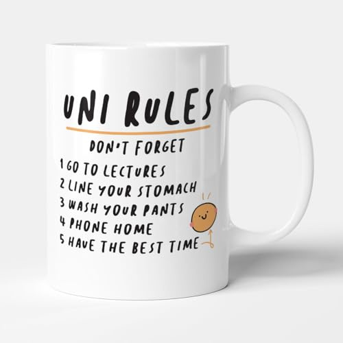 Victorian Printing Co - Uni Rules - Student Gift Funny University Mug, Ceramic, 11fl.oz.