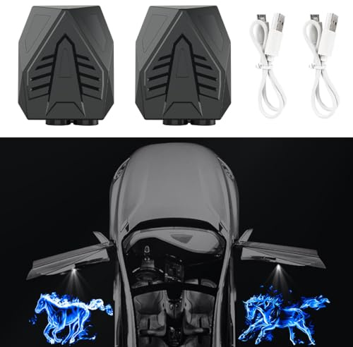 2 Pcs Car Door Projector Lights,Car Door Lights Logo Projector,Welcome Courtesy Ghost Shadow Lamp,Car Door welcome Lights Fit for All Car Models(Blue)