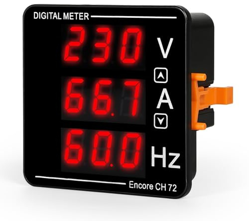 DEWIN Medidor Multifuncional, Multímetro Multifunción Digital Voltímetro Amperímetro Frecuencímetro AC 50-500V 0-120A
