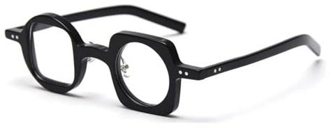 Glasögonbågar Acetat Glasögonbågar Kreativa asymmetriska glasögonbågar Unisex med linser Glasögon Perfekt dekoration