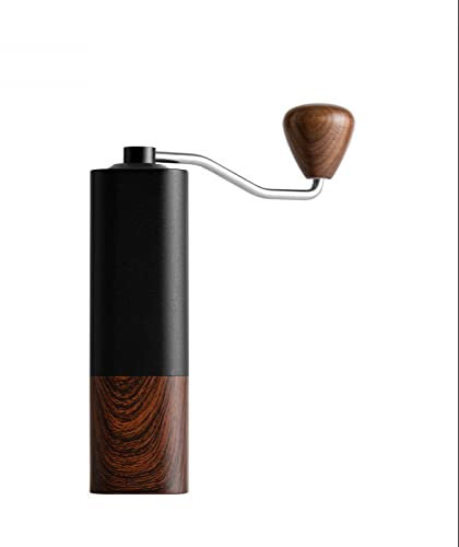 NúCleo De Molienda De CeráMica Oficina Mano Café Hogar Molinillo De Café PequeñO Molinillo PortáTil para Exteriores Lavable (Blanco, Negro + Grano De Madera)