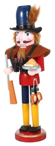 HOOTNEE Casse-Noisette Bois Traditionnel Décoration De Noël Casse-Noisette Chasseur Unique Intérieur
