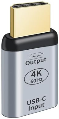 Hsupez Adattatore USB C a HDMI 4K 60Hz - Tipo C Femmina a HDMI Maschio per Tablet, Telefono e Laptop