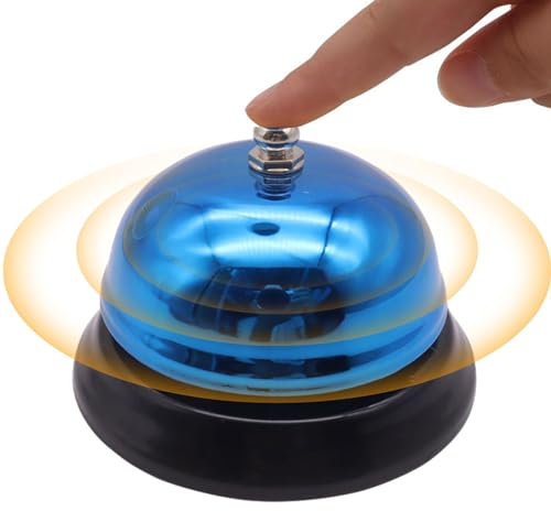 Campanello da tavolo in metallo, campanello portatile per reception | Campanello da banco | Campanello da banco di servizio, campanello da portineria, campanello da scrivania per uffici, hotel,