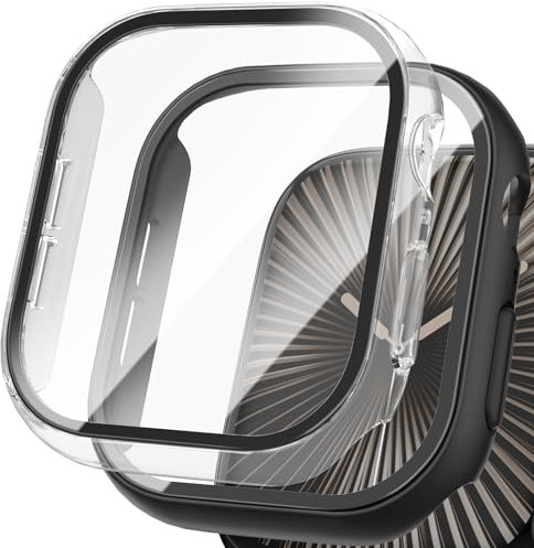 Aimtel 2 Pack HD Hard Case with Tempered Glass Screen Protector Compatible with Apple Watch Series 10 46mm Screen Protector Case,Ultra-Thin Shockproof Overall Protective Cover for iWatch 10 46mm