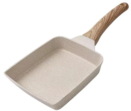 Pancake, padella per piccoli anni, padella antiaderente, persiana a specchio con maniglia, tappo di calore, rivestito antiaderente, padella portatile per uova, stampo per uova,