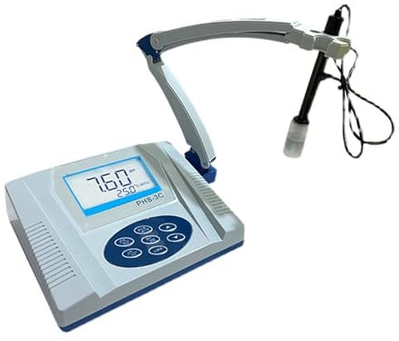 Testeur Or, PHS-3C PH-mètre de laboratoire numérique de bureau MV-mètre Acidimètre E201-C Électrode composite haute précision 14,00pH 1900mv Pratique, Stabilisation Et PréCision