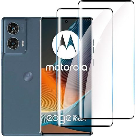 Lyphpe 【2-PACK】 Designed for motorola edge 50 fusion Screen Protector Case Friendly, 3D Curved, Screen Protector Tempered Glass cell Phone Film HD Clear
