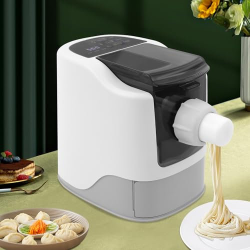 Macchina elettrica per pasta da 260 W con 13 forme e involucro per gnocchi – Impastare/estrusione automatica, capacità 500 g – acciaio inox, compatta (34,5 x 19,5 x 26 cm), 220 V – ideale per casa
