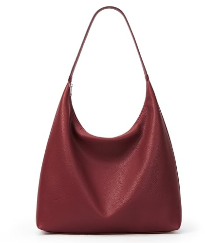 KALIDI Damen Shopper Handtasche Schultertasche PU Leder Tote Bag Vintage Hobo Tasche mit Reißverschluss Groß für Arbeit Schule Shopper Lässige täglich