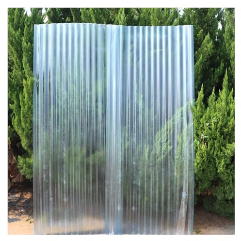 Bache pour Serre Jardin Résistance à la Déformation Panneaux en Fibre Verre Tuiles Ondulées pour Lucarne(0.9x1.3m/2.95x4.27ft)