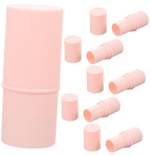 LOLIPPYY 6 Pezzi Contenitori Vuoti per Burrocacao Rosa in Plastico Leggero per Conservazione Rossetto per Viaggi e Uso Quotidiano