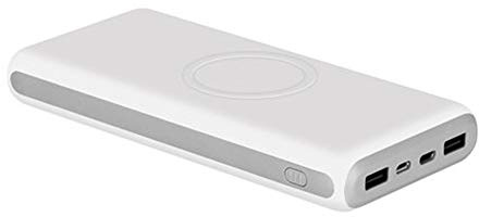 Power Bank,PowerBank Qi Wireless 10000mAh Fast Charging External Battery Pack with Dual USB Output and Dual Input (Micro USB+Type-C) Compatible with Qi Enabled Smartphones Devices
