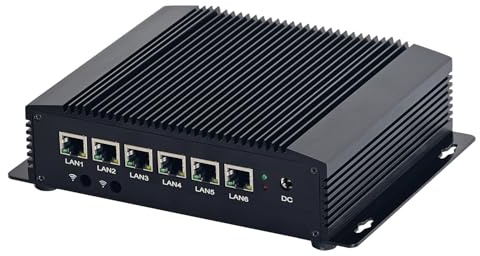 ANDAQI Firewall Micro Appliance, PFSense, Mikrotik, OPNsense, VPN, Router PC, I3 8140U, RM02, 6 x 2.5GbE I226-V LAN, AES-NI, HDMI, SIM Slot, 0 RAM, 0 Storage, Barebone No System