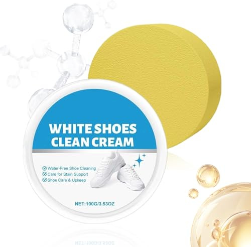 Genérico Nettoyant pour chaussures - Pâte exfoliante anti-jaunissement, kit de nettoyage avec éponge | Produits d'entretien des chaussures, faciles à utiliser, capacité de 100 g et formule