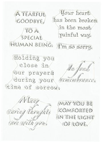 Stampers Anonymous Words to The Rescue Stamp Set, 8 by 4.5-Inch, Sympathy, Clear