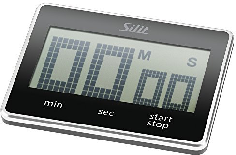 Silit Attimo Kurzzeitwecker digital, 9 x 7 cm, Küchentimer, Countdown, Timer, Eieruhr digital, Kunststoff, schwarz
