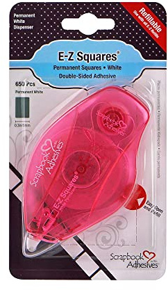 Scrapbook Adhesives by 3L E-Z Squares Permanent Refillable Runner Dispenser, 49 Feet