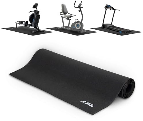 JLL Treadmill Mat Floor Protector 180 x 80 cm, Multi-Purpose Equipment Mat | High Density 4mm Thick Rubber Mat, Protects Floors & Equipment, Noise Reduction, Water-Proof, Easy Maintenance, Non-Slip