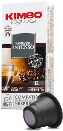 Kimbo Capsule Intenso, Compatibili Nespresso Original- 12 Astucci da 10 Capsule (Totale 120 Capsule)