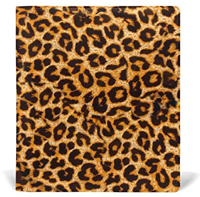 FANTAZIO Bucheinband mit Leopardenfellmuster, passend für kleinere, dünnere Textbücher bis 22,9 x 27,9 cm
