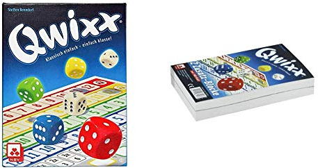 NSV - 4015 - QWIXX - nominiert zum Spiel des Jahres 2013 - Würfelspiel & 4016 - QWIXX - Ersatzblöcke 2-er Set - Würfelspiel