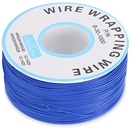 Kupferlackdraht, Kupferdraht Gute Lötbarkeit Hochtemperaturbeständig zum Verbinden von Lötzwecken für Leiterplatten(Blau)