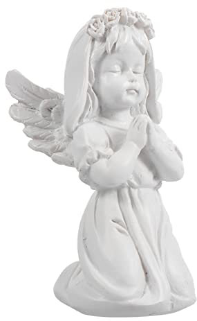 1pc Vintage Resin Angel Statue Blessing Boy Girl Figurine for Home Decoration Unique Ornament for Present for Families and Friends